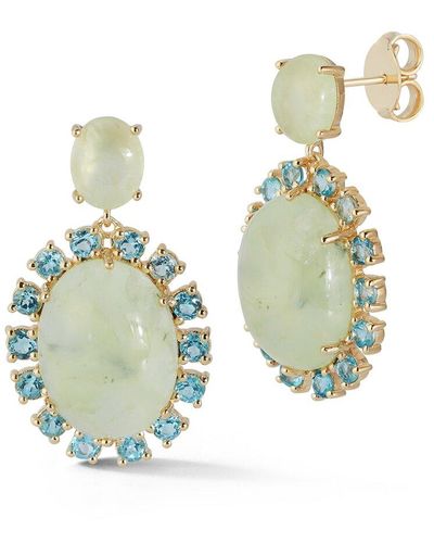 Banji Jewelry 18k Over Silver Gemstone Drop Earrings - White