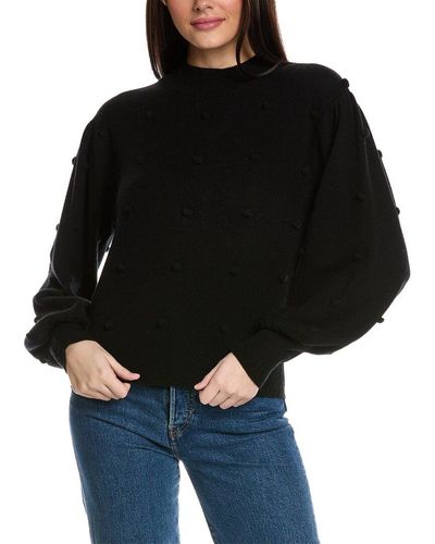 Brodie Cashmere Bonny Bobble Cashmere Sweater - Black