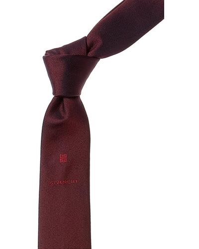 Givenchy Jacquard Silk Tie - Red