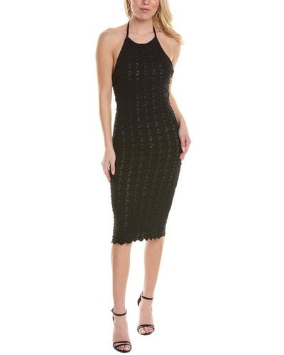 Alice + Olivia Alice + Olivia Jone Wool-blend Midi Dress - Black