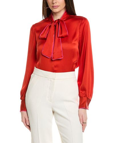 BCBGMAXAZRIA Woven Blouse - Red