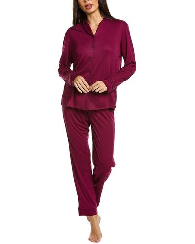 Hanro Natural Comfort Pyjama Pant - Red