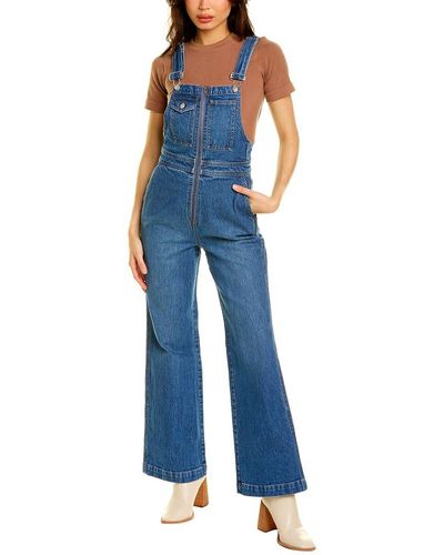 Madewell High-rise Loose Flare Overall - Blue