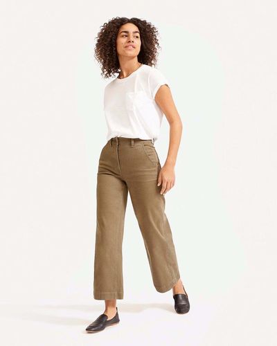 Everlane The Wide Leg Crop Pant - White