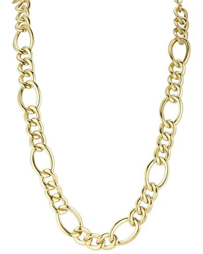 Chloe and Madison 18k Over Silver Chunky Figaro Collar Necklace - Metallic