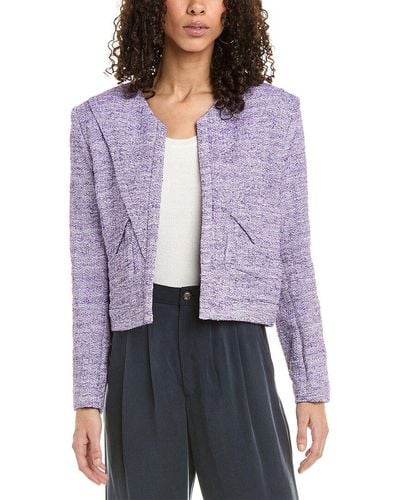 IRO Lurex Tweed Jacket - Purple
