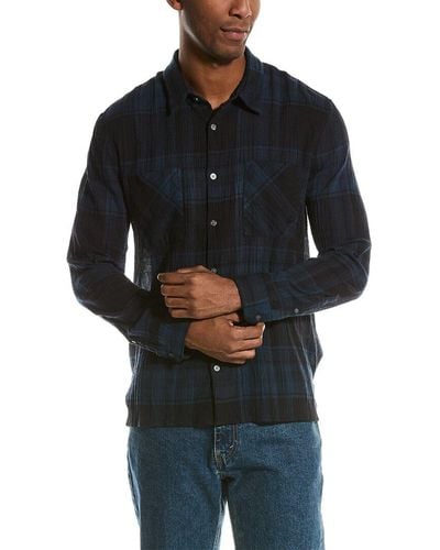 John Varvatos Cole Regular Fit Shirt - Blue