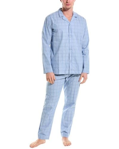 Hanro 2pc Pajama Set - Blue
