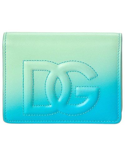 Dolce & Gabbana Dg Logo Leather Card Case - Blue