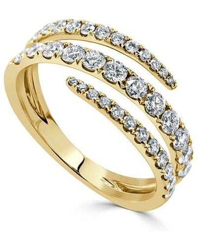 Sabrina Designs 14k 0.81 Ct. Tw. Diamond Criss-cross Ring - Metallic