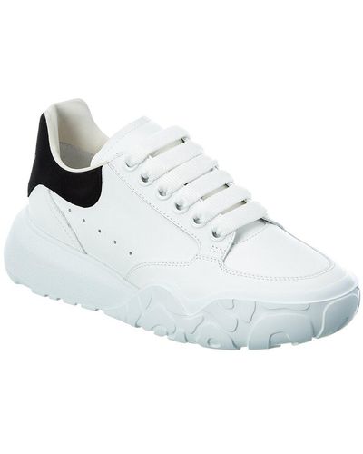 Alexander McQueen Court Sneaker Leather Sneaker - White