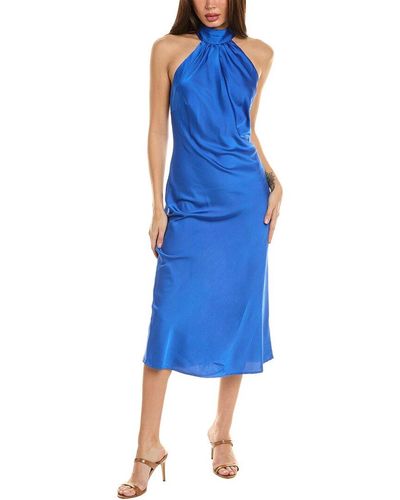 Elan Halter Midi Dress - Blue