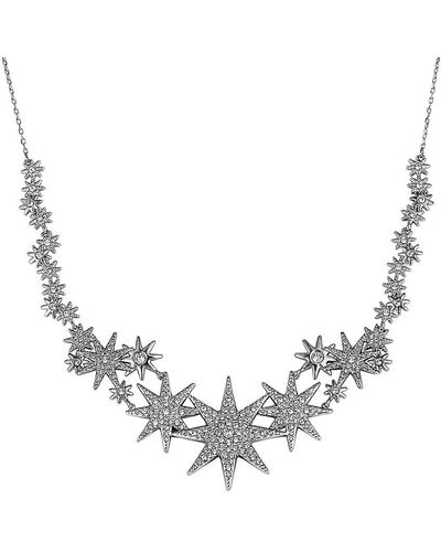 Swarovski Fizzy Crystal Pave Necklace - Metallic