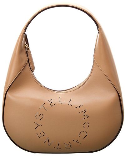 Stella McCartney Stella Logo Small Hobo Bag - Brown