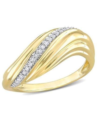 Rina Limor 14k 0.1 Ct. Tw. Diamond Swirl Ring - Metallic