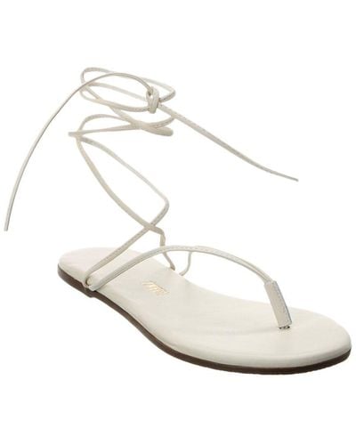 TKEES Lilu Leather Sandal - White