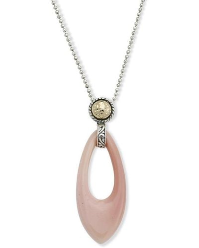 Samuel B. 18k & Silver Pearl Pendant Necklace - White