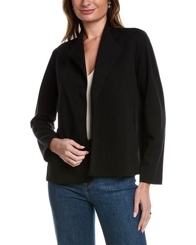 Eileen Fisher High Collar Jacket - Black