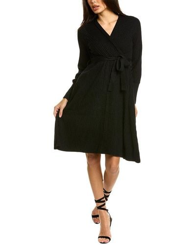 Moonsea Surplice Mini Dress - Black
