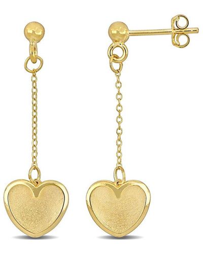 Rina Limor 14k Heart Earrings - Metallic
