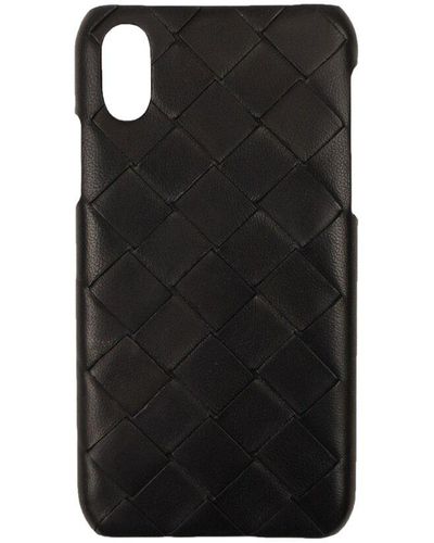 Bottega Veneta Leather Iphone X/xs Case - Black