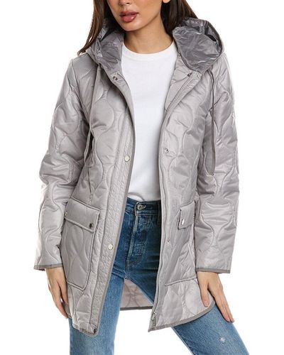 French Connection Short Onion Quilt Jacket - Gray