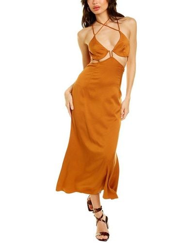 Cult Gaia Kisha Midi Dress - Orange