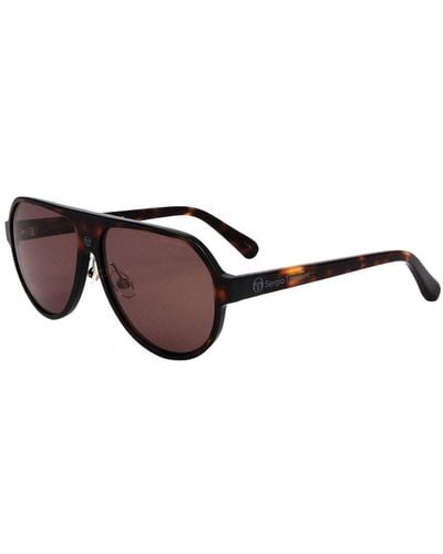 Sergio Tacchini St5018 57mm Sunglasses - Brown
