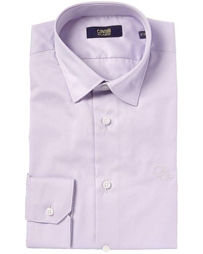 Class Roberto Cavalli Slim Fit Dress Shirt - Purple