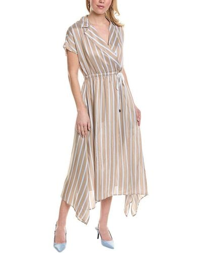 Peserico Silk-blend Maxi Dress - Natural
