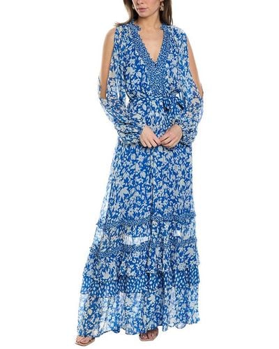 Ba&sh Belted Maxi Dress - Blue