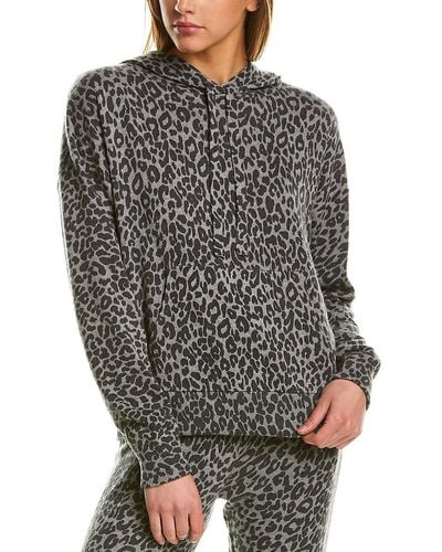 Skull Cashmere Berlyn Cashmere-blend Leopard Hoodie - Grey