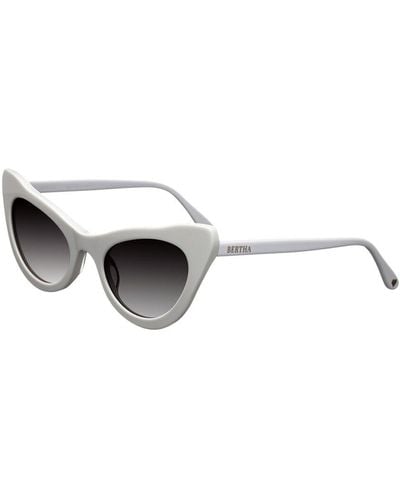 Bertha Brsit104-3 67mm Polarized Sunglasses - White