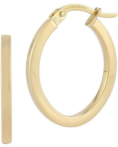 Ember Fine Jewelry 14k Squared Oval Hoops - Metallic