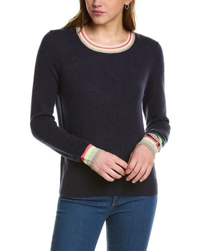 Lisa Todd Neon Crewneck Wool & Cashmere-blend Sweater - Black
