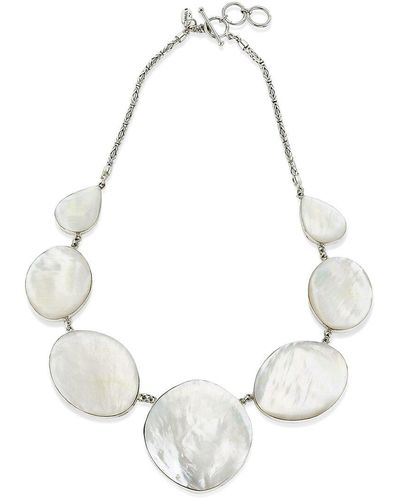 Samuel B. Silver Pearl Byzantine Chain Necklace - White