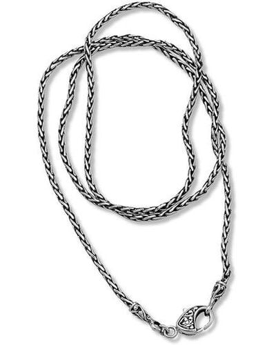Samuel B. Silver Wheat Chain Necklace - White
