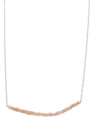 Meira T 14k Rose Gold Opal Necklace - Pink