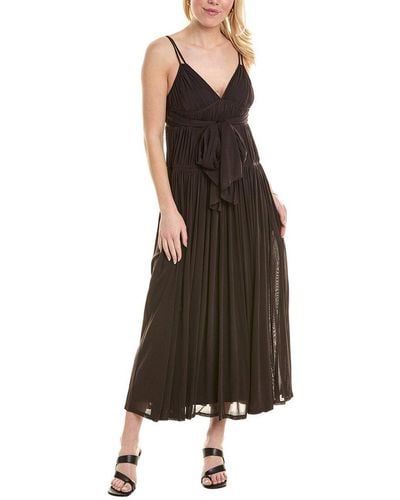 Rebecca Taylor Ruched Maxi Dress - Brown
