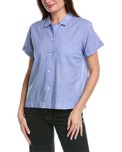 Alex Mill Maddie Linen Camp Shirt - Blue