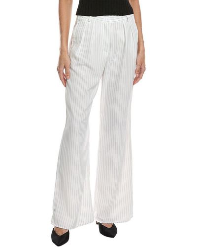 AIDEN Pleated Trouser - White
