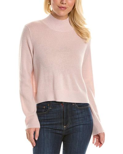 525 America Mock Neck Cashmere Sweater - Red