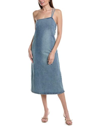 Moonsea Denim Midi Dress - Blue