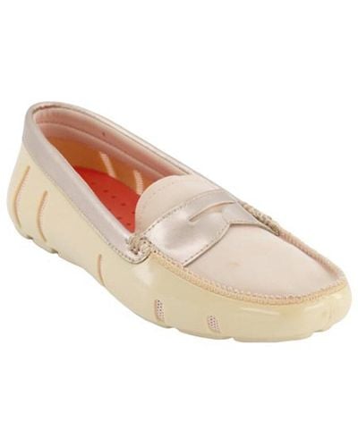 Swims Penny Metallic Loafer - Natural