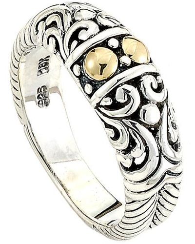 Samuel B. Jewellery Silver & 18k Balinese Ring - Metallic
