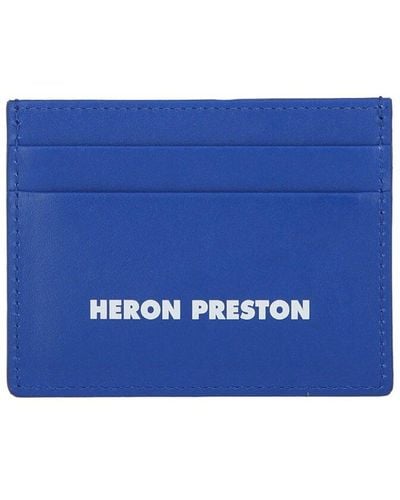 Heron Preston Hp Tape Leather Card Holder Wallet - Blue