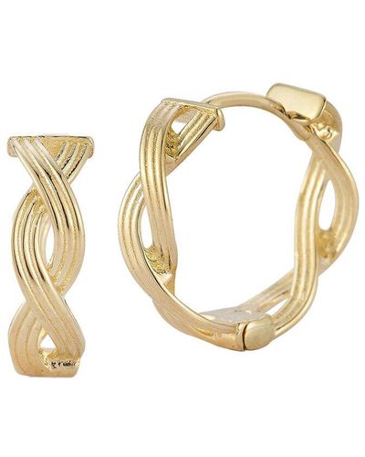 Ember Fine Jewelry 14k Twist Huggie Earrings - Metallic