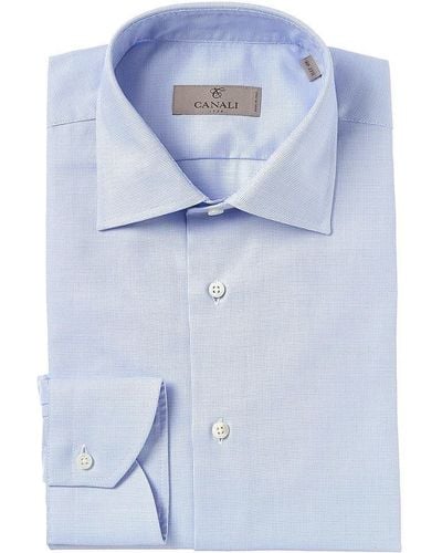 Canali Modern Fit Dress Shirt - Blue
