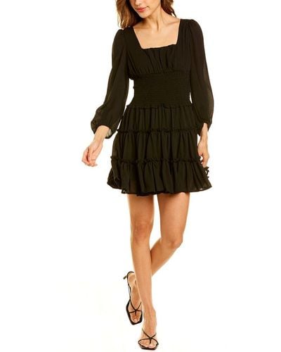Daisy Lane Smocked Mini Dress - Black
