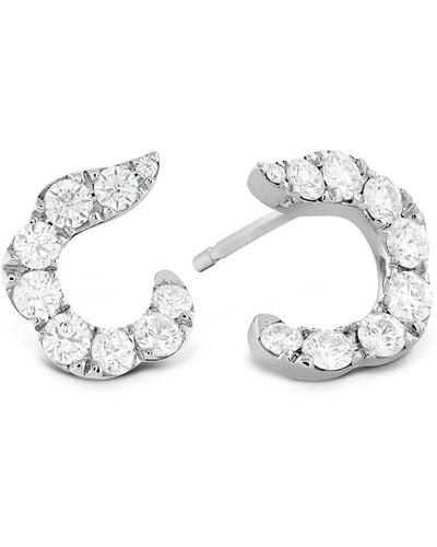 Hearts On Fire 18k 1.16 Ct. Tw. Diamond Lorelei Crescent Earrings - Metallic
